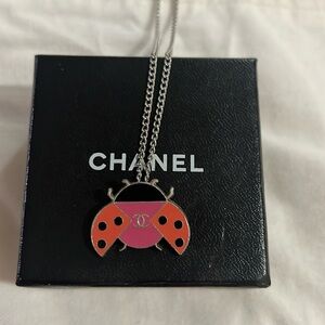 Chanel Enameled Ladybug Necklace
